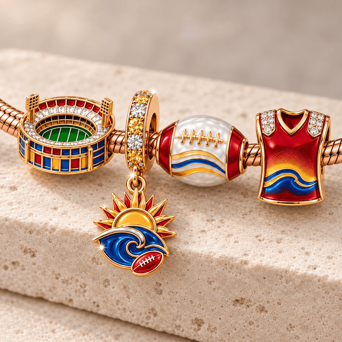 GCS Rose Gold Charm Bracelet Set TMH