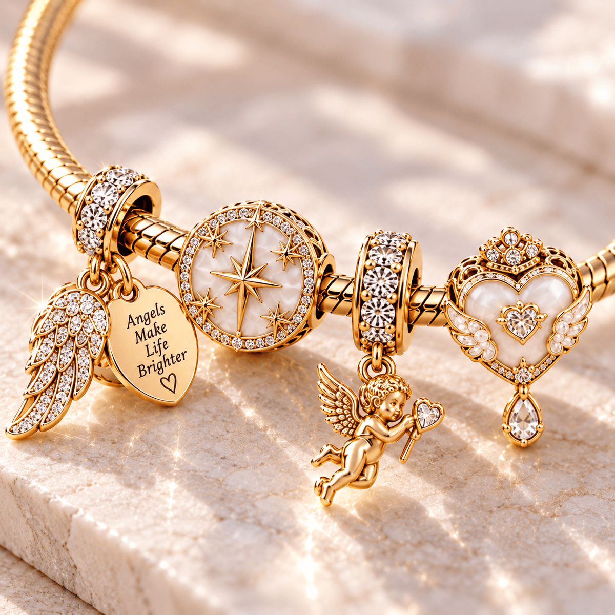 AGL Gold Charm Bracelet Set PTT