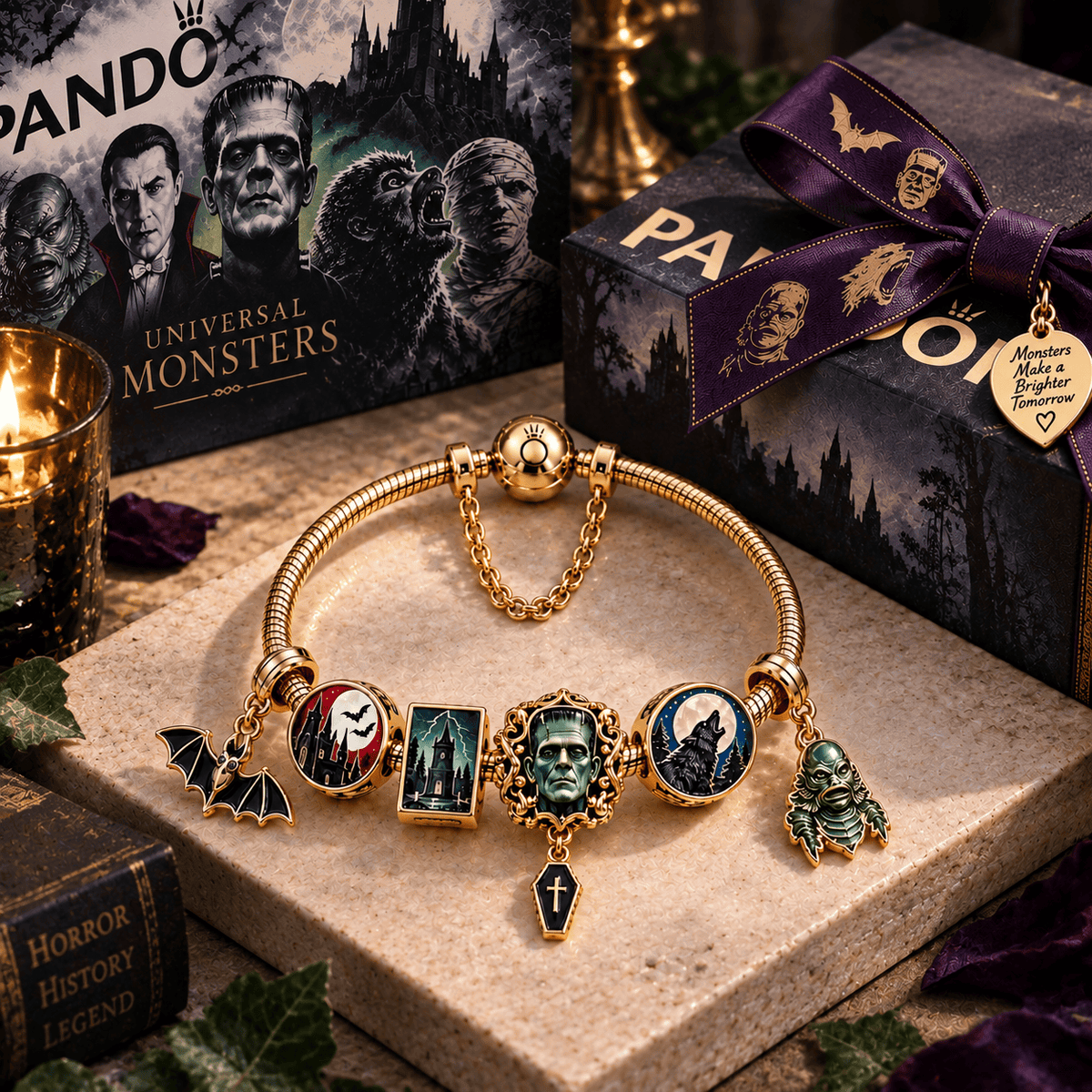 UMS Gold Charm Bracelet Set TTN