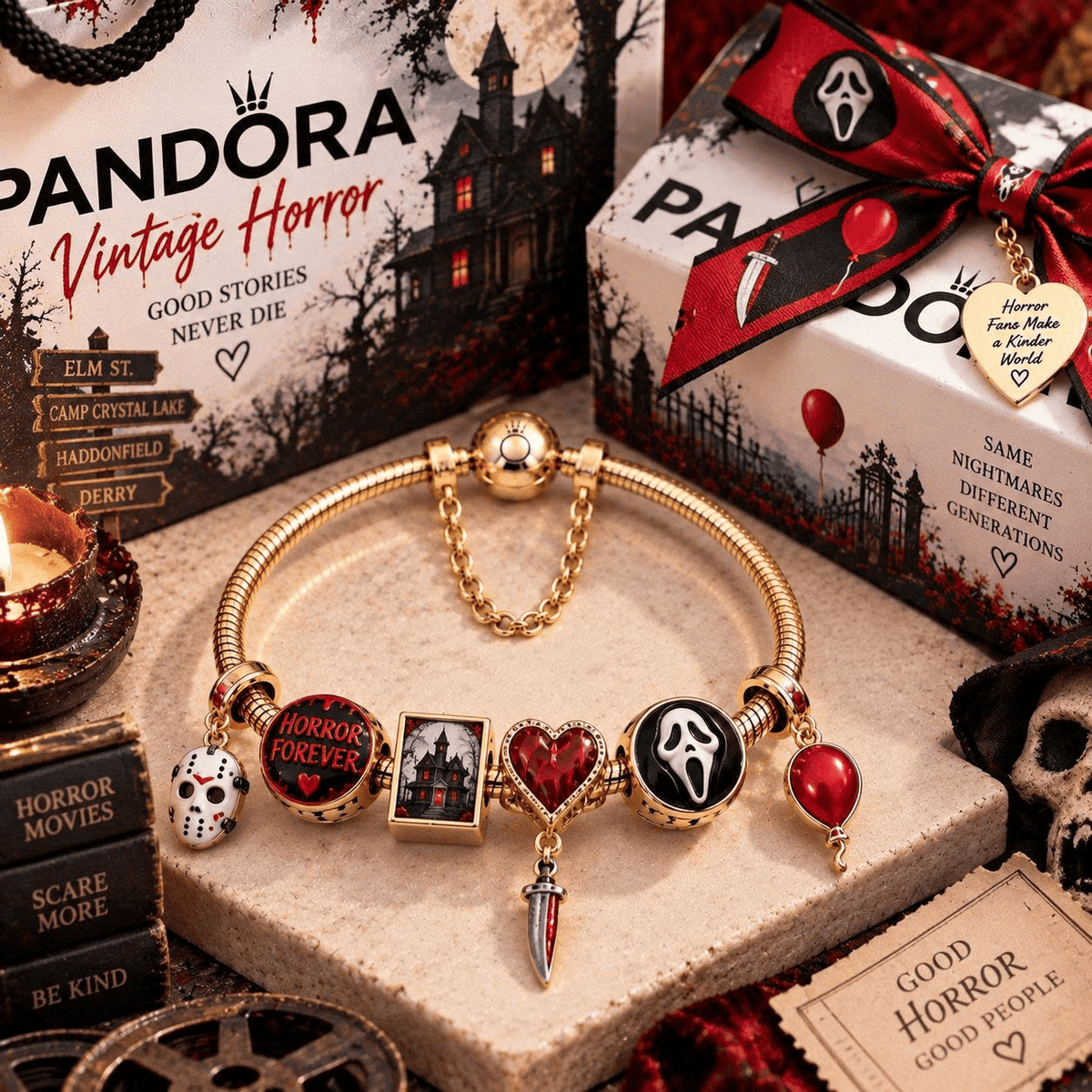 VTHR Gold Charm Bracelet Set TTN