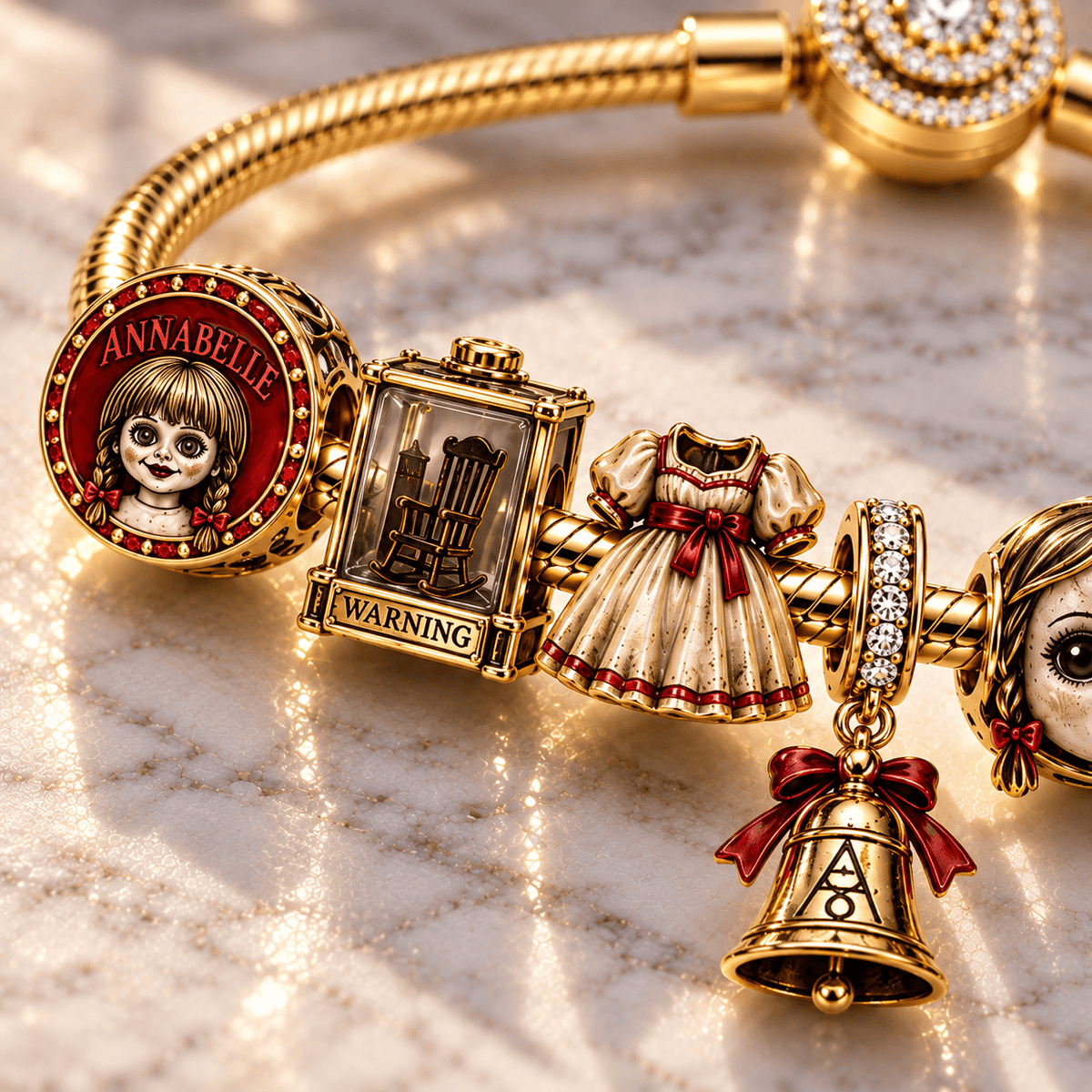 ANBL Gold Charm Bracelet Set PTT