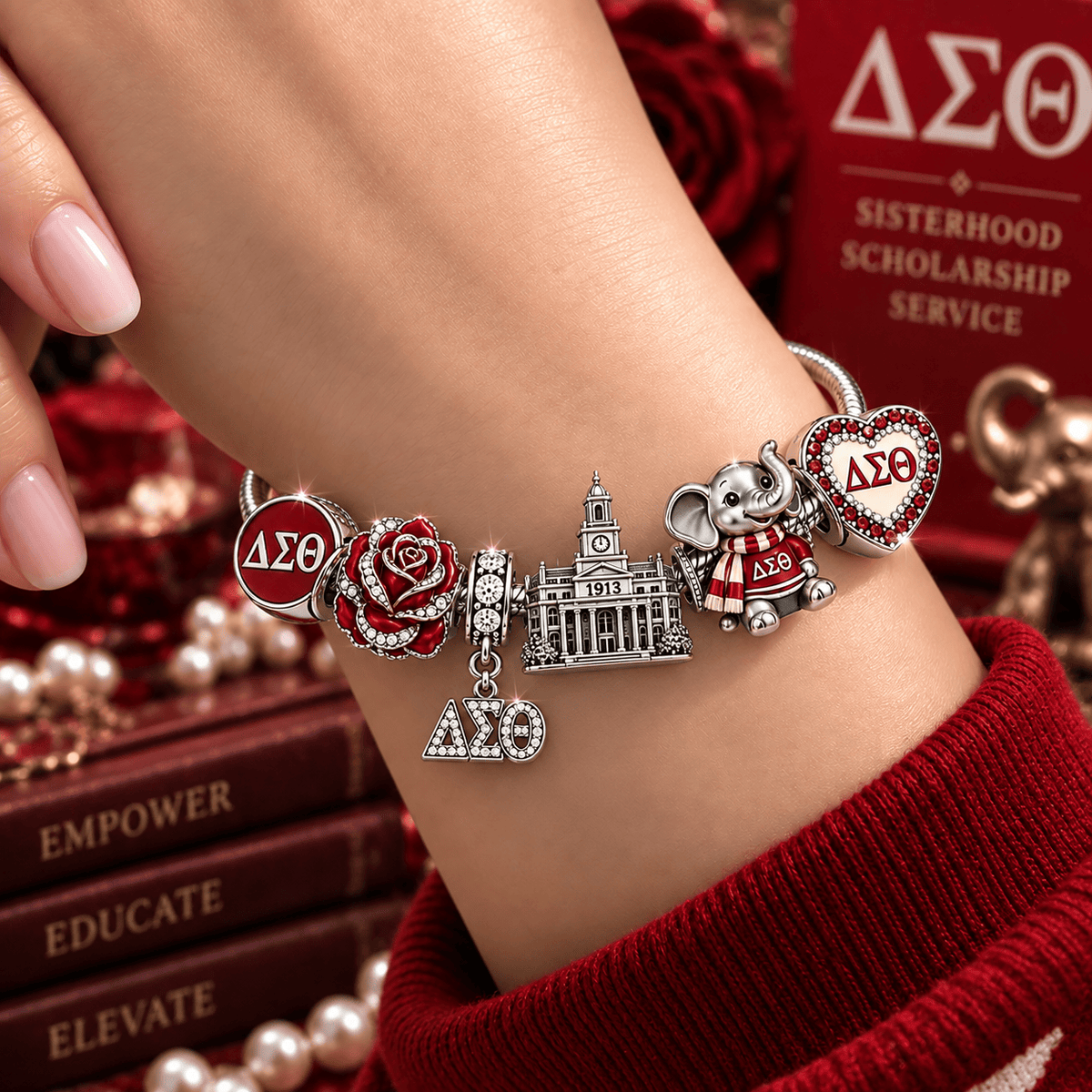 DST Silver Charm Bracelet Set VTH