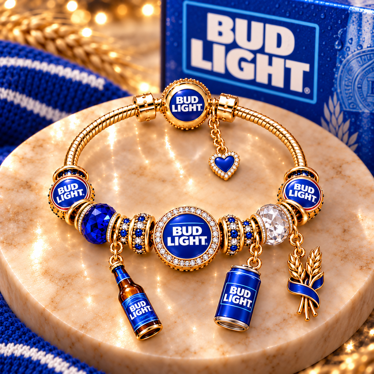 BDLT Gold Charm Bracelet Set PNPA