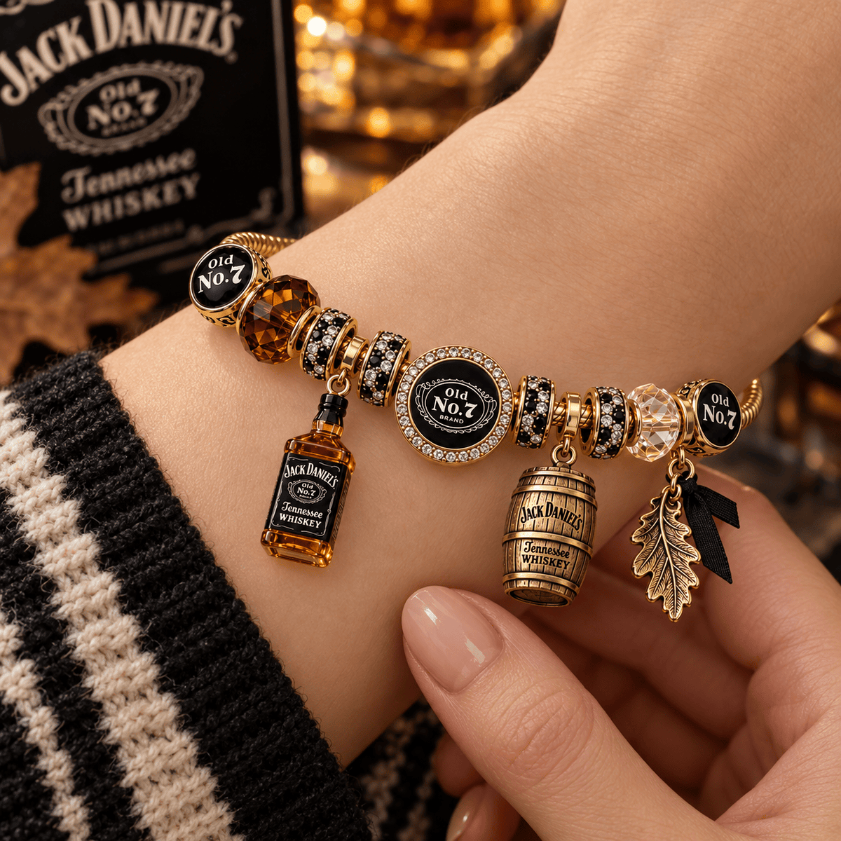JDN Gold Charm Bracelet Set PNPA