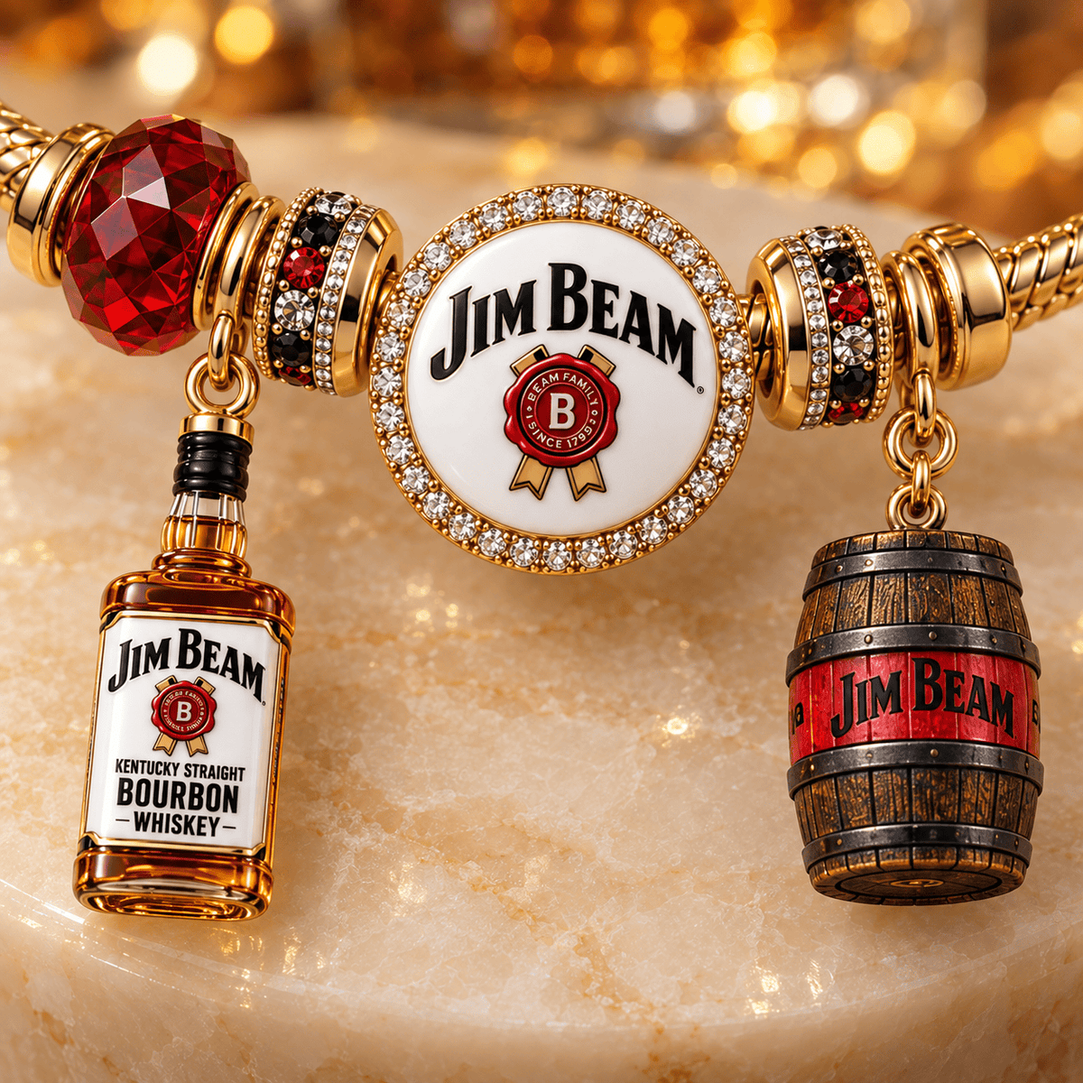JBM Gold Charm Bracelet Set PNPA