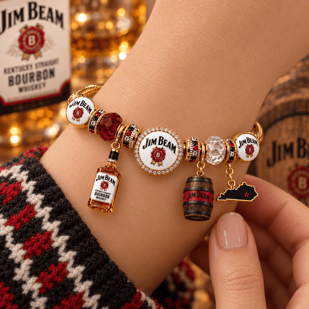 JBM Gold Charm Bracelet Set PNPA