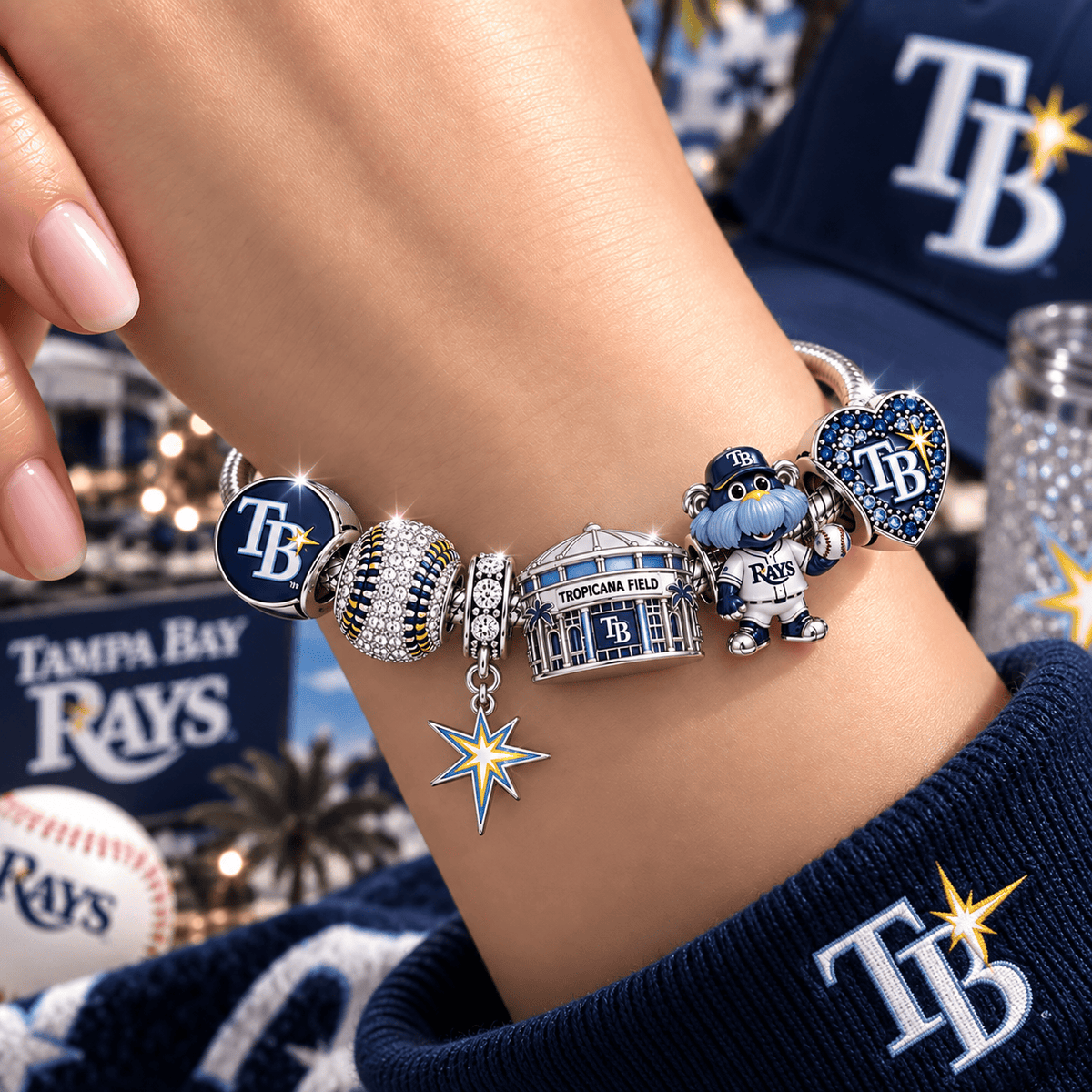 TPBR Silver Charm Bracelet Set VTH