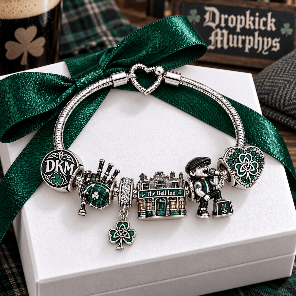DKMP Silver Charm Bracelet Set VTH