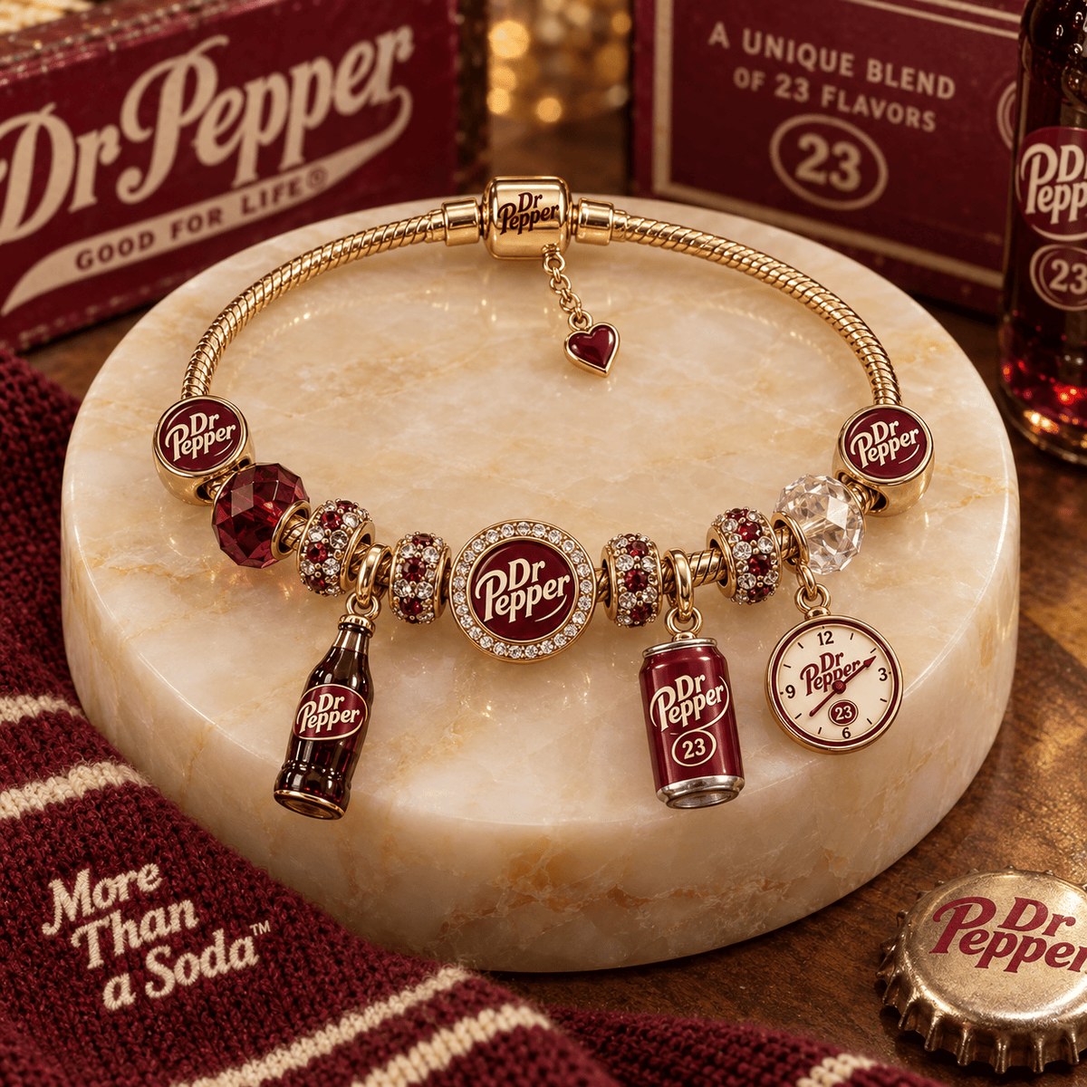 DPR Gold Charm Bracelet Set PNPA