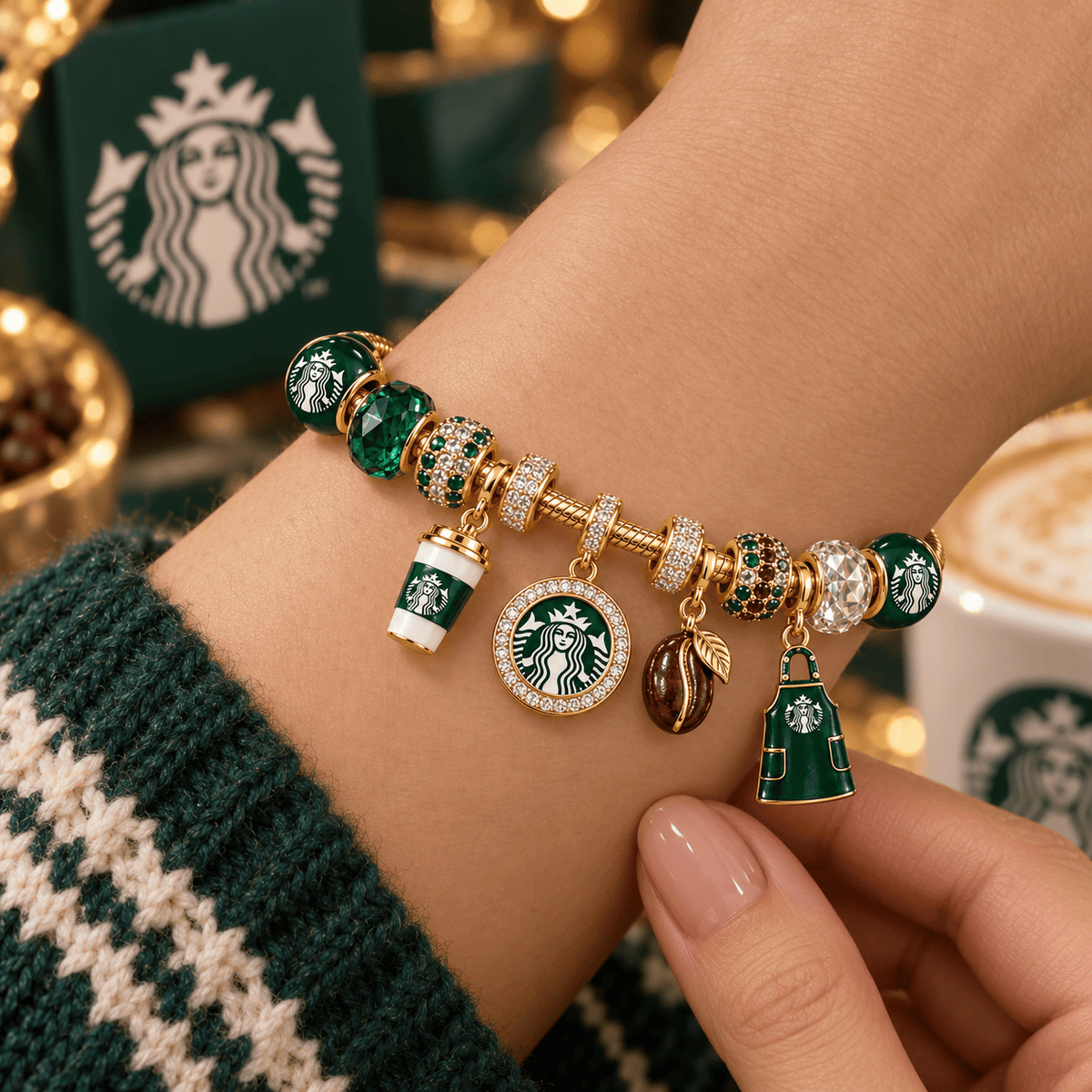 STBK Gold Charm Bracelet Set PNPA