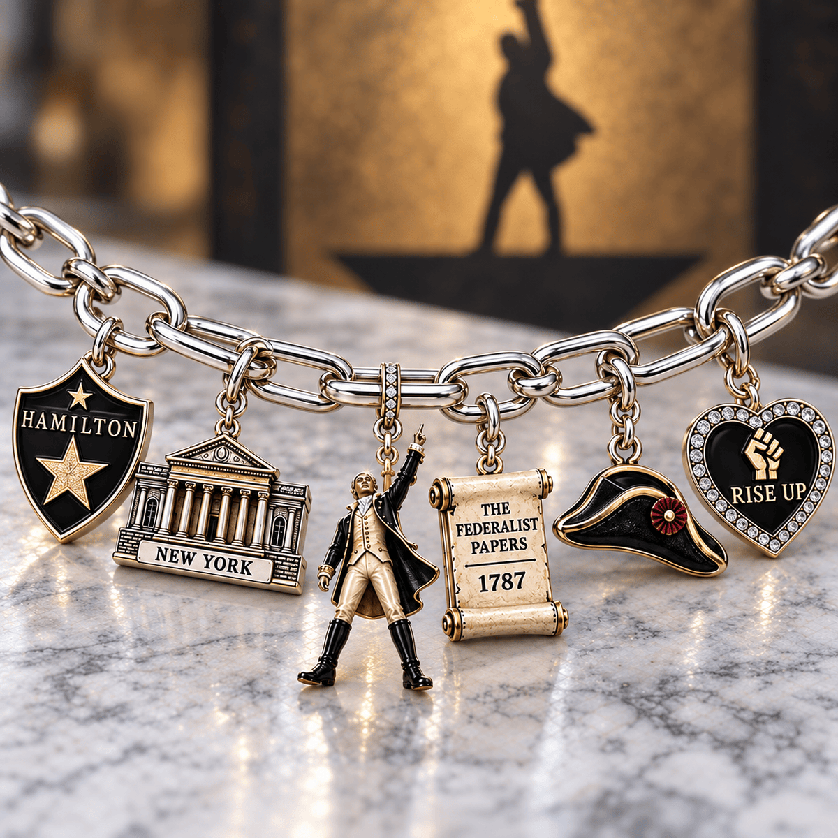 HMT Silver Charm Bracelet Set NTVA
