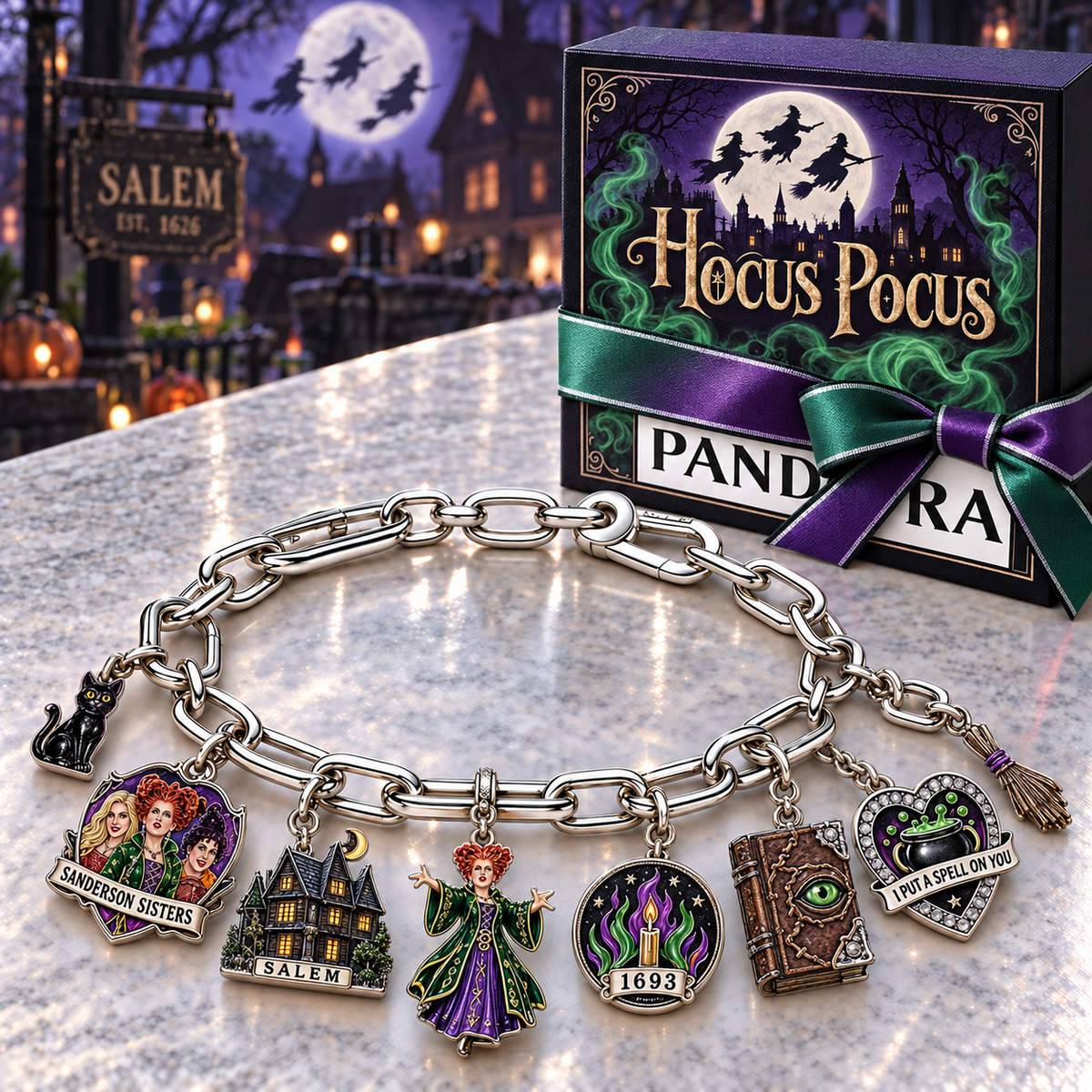 HCPC Silver Charm Bracelet Set NTVA