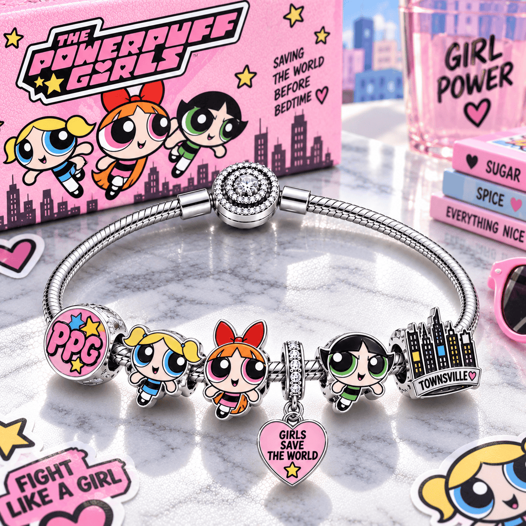 TPPG Silver Charm Bracelet Set PTT