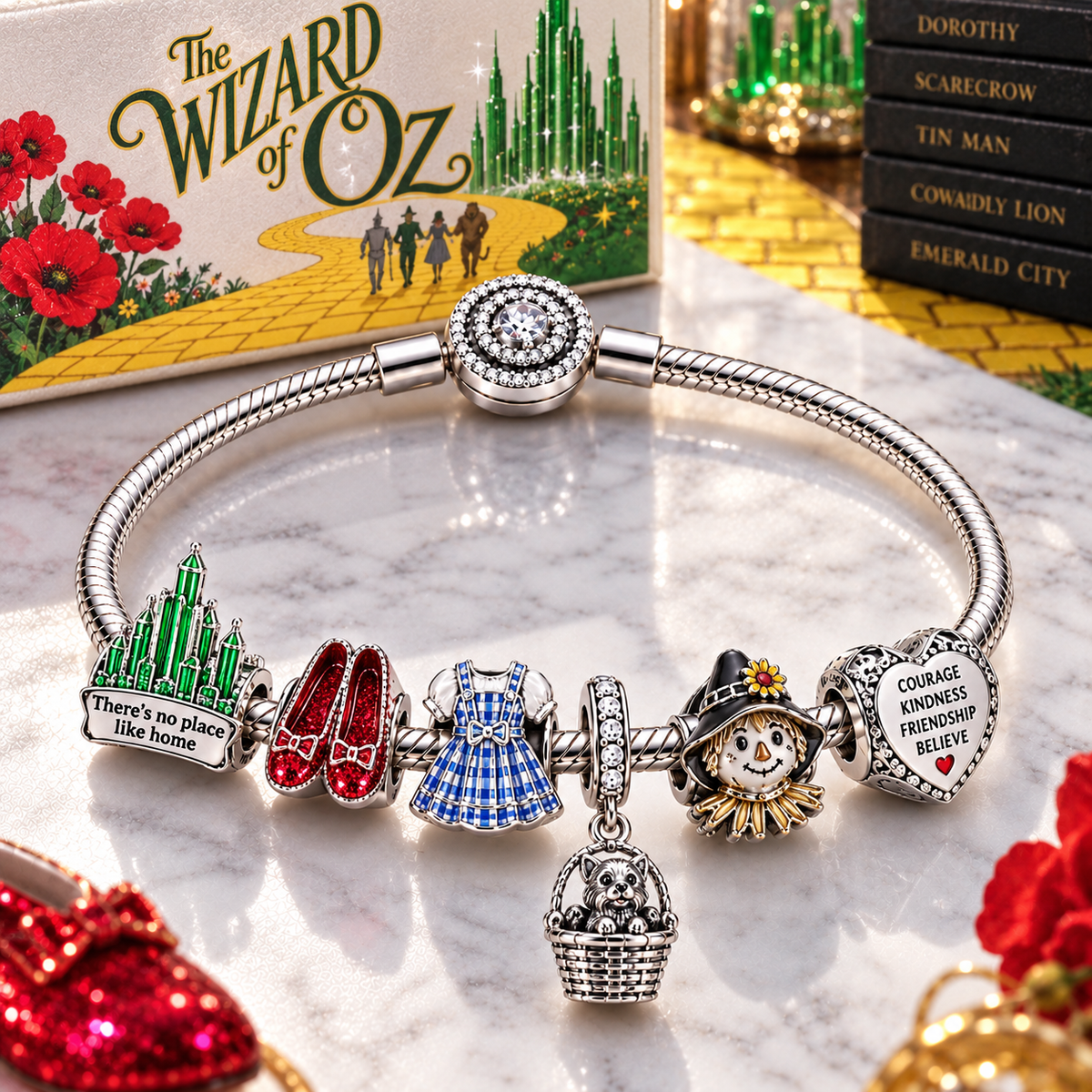 TWOZ Silver Charm Bracelet Set PTT