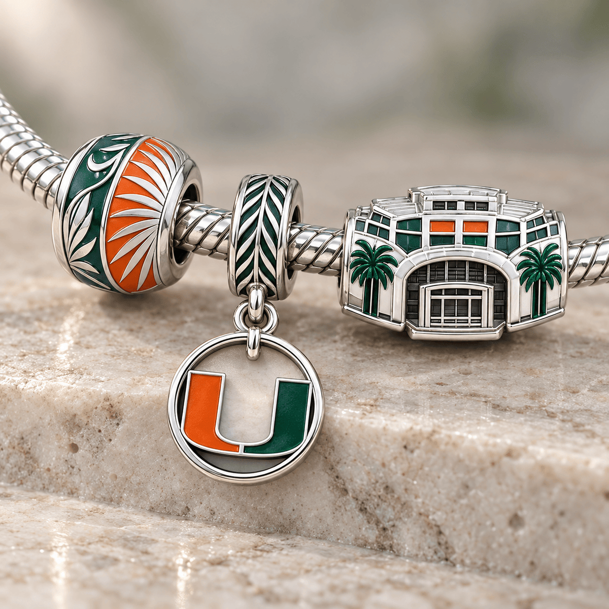 MHC Silver Charm Bracelet Set HQH