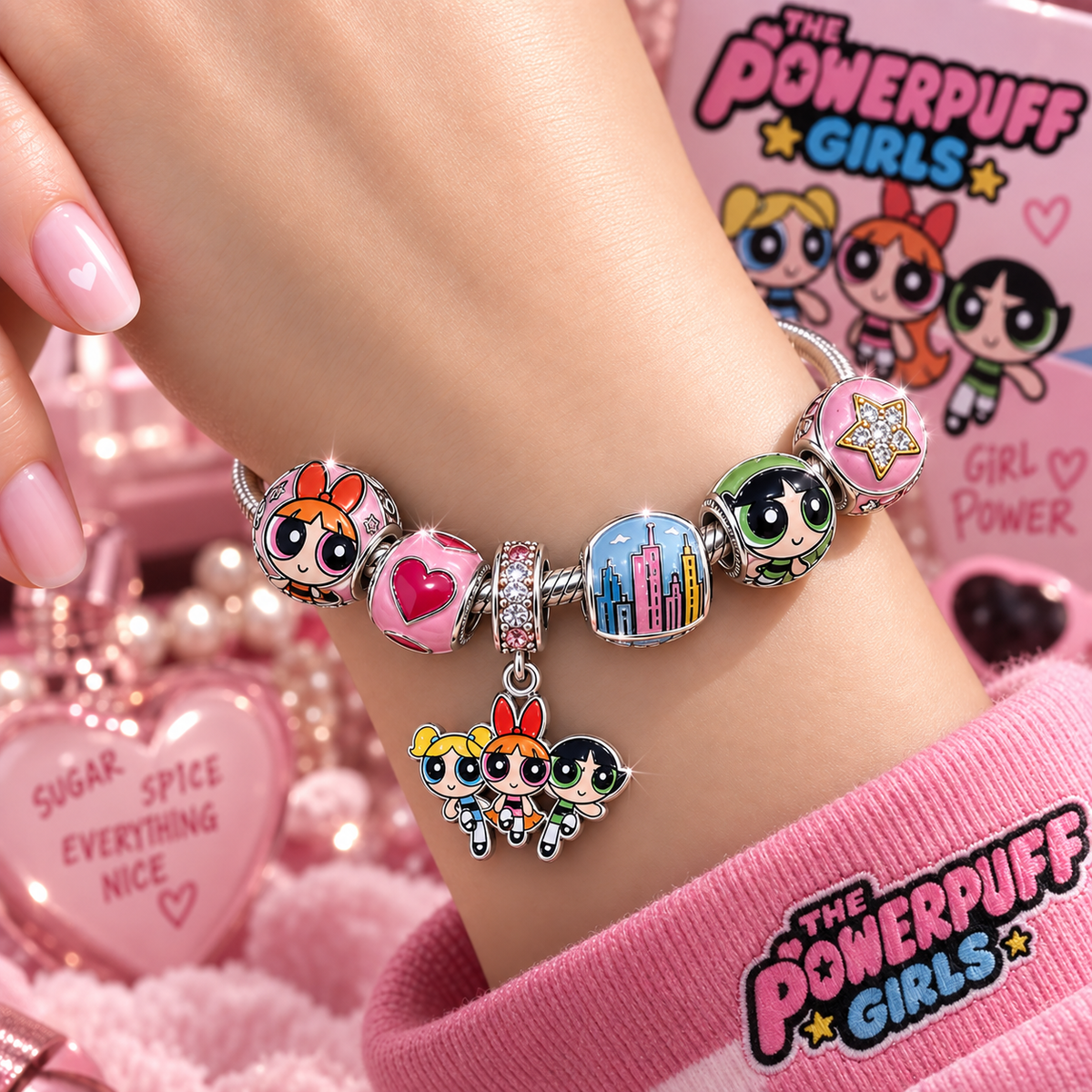 TPPG Gold Charm Bracelet Set VTH