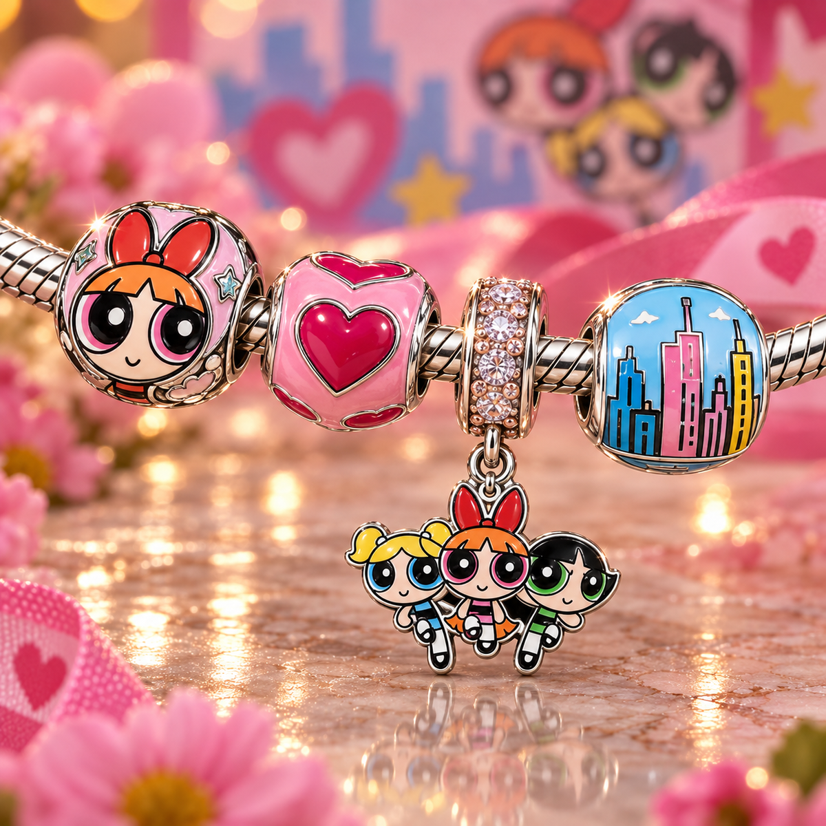 TPPG Gold Charm Bracelet Set VTH