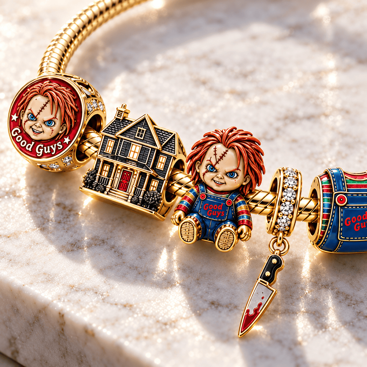 CKY Gold Charm Bracelet Set PTT