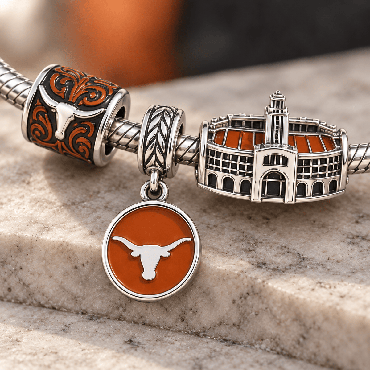 TLS Silver Charm Bracelet Set HQH