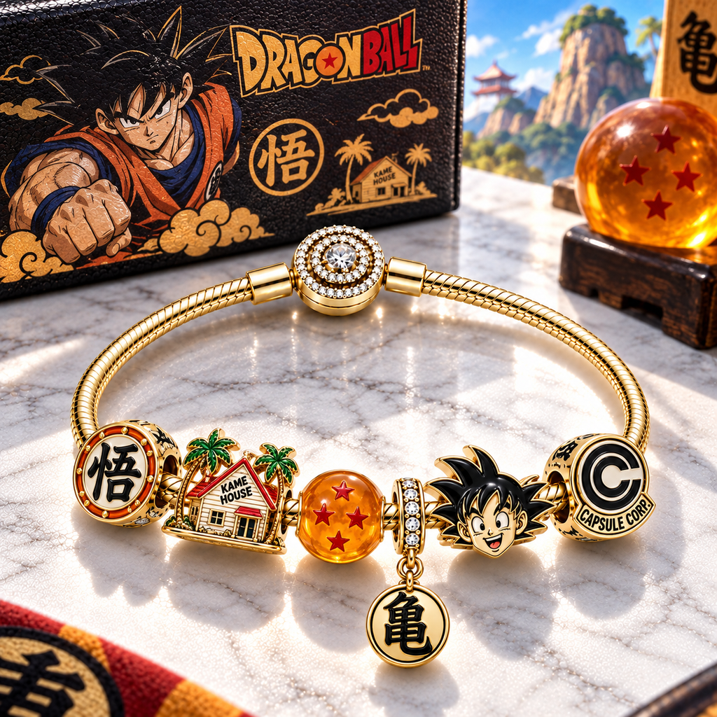 DRB Gold Charm Bracelet Set PTT