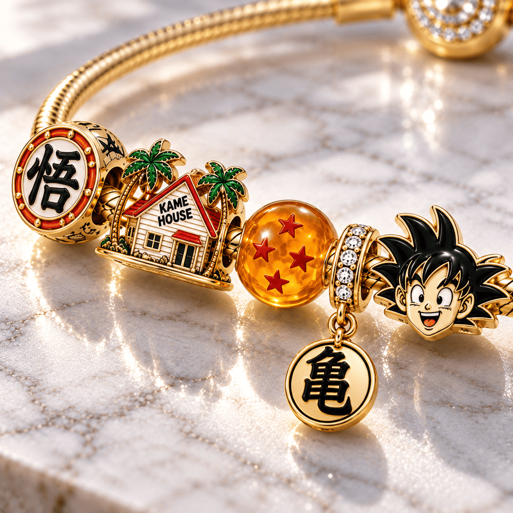 DRB Gold Charm Bracelet Set PTT