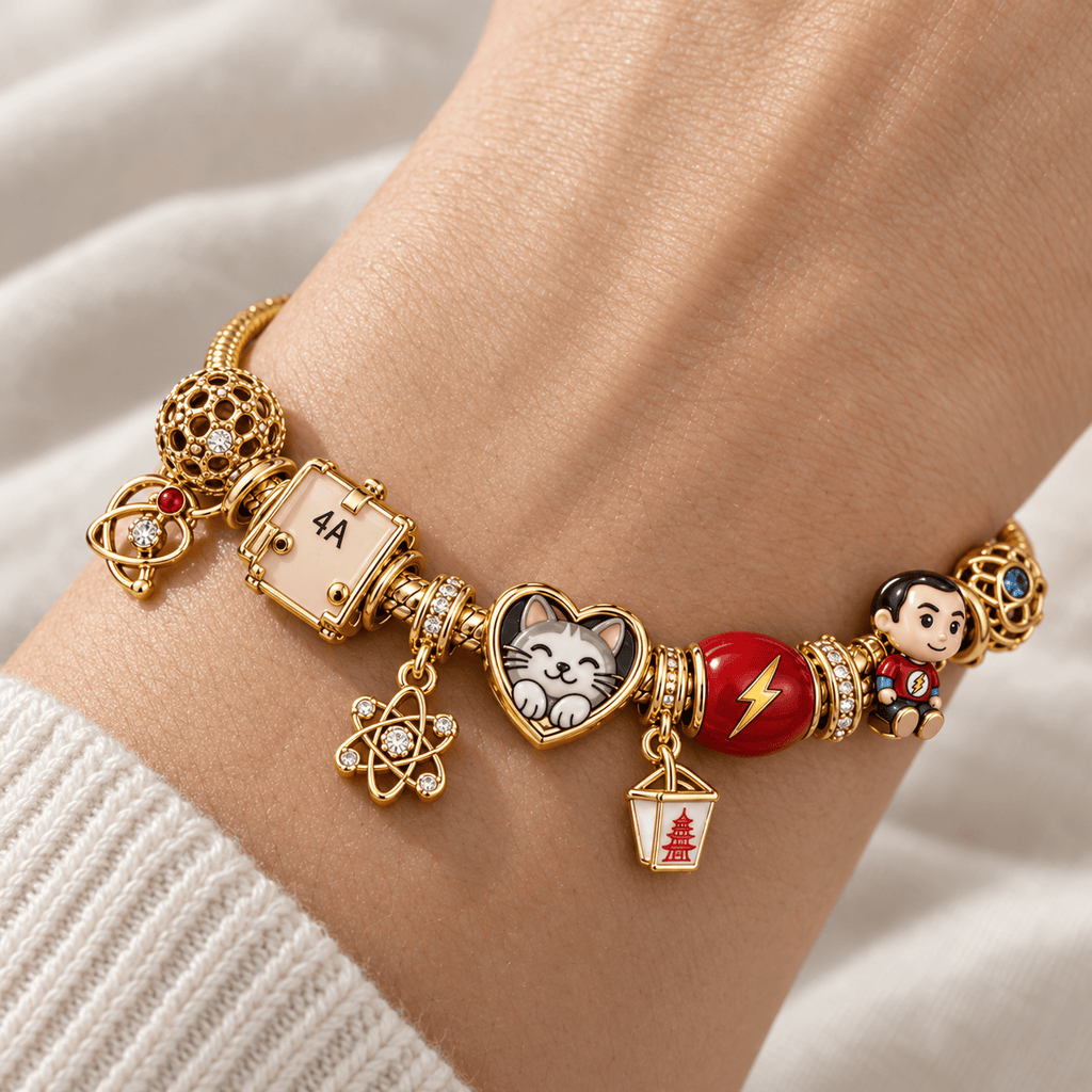 TBBT Gold Charm Bracelet Set PTKL