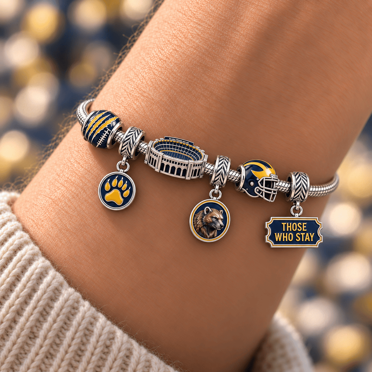 MWR Silver Charm Bracelet Set HQH
