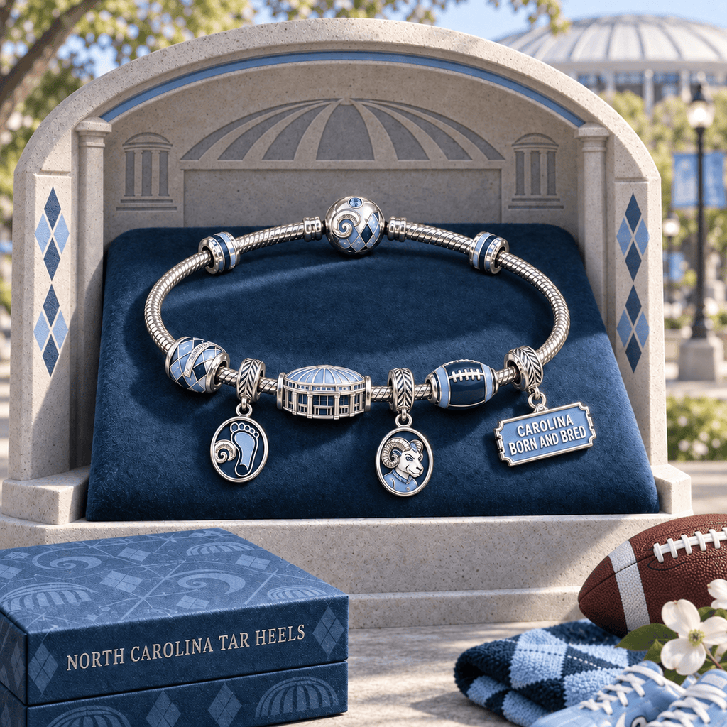 UNC Silver Charm Bracelet Set HQH