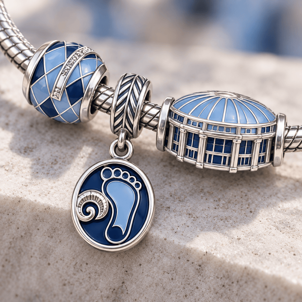 UNC Silver Charm Bracelet Set HQH