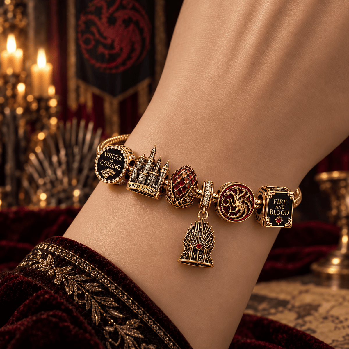 GOT Gold Charm Bracelet Set PTT