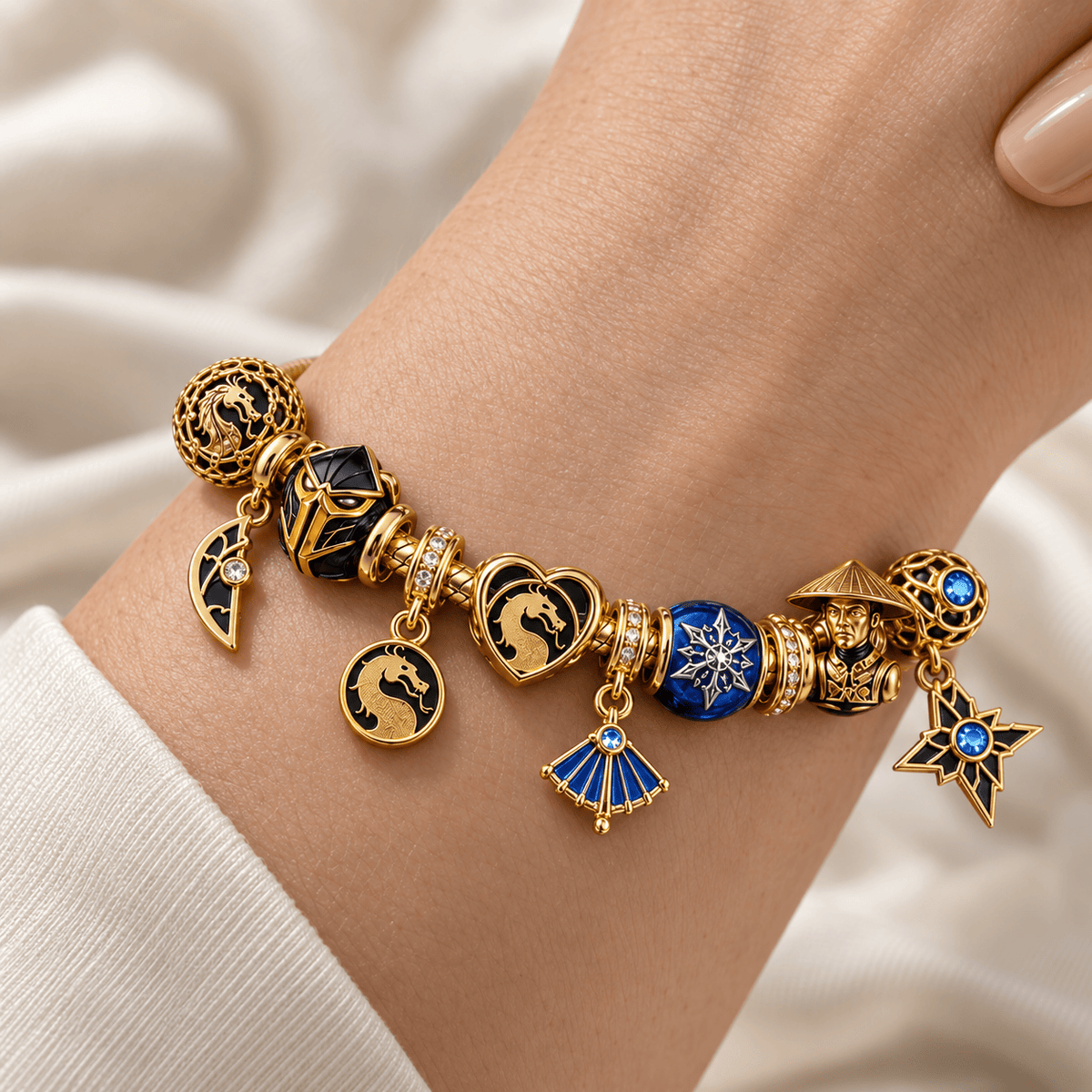 MKB Gold Charm Bracelet Set PTKL