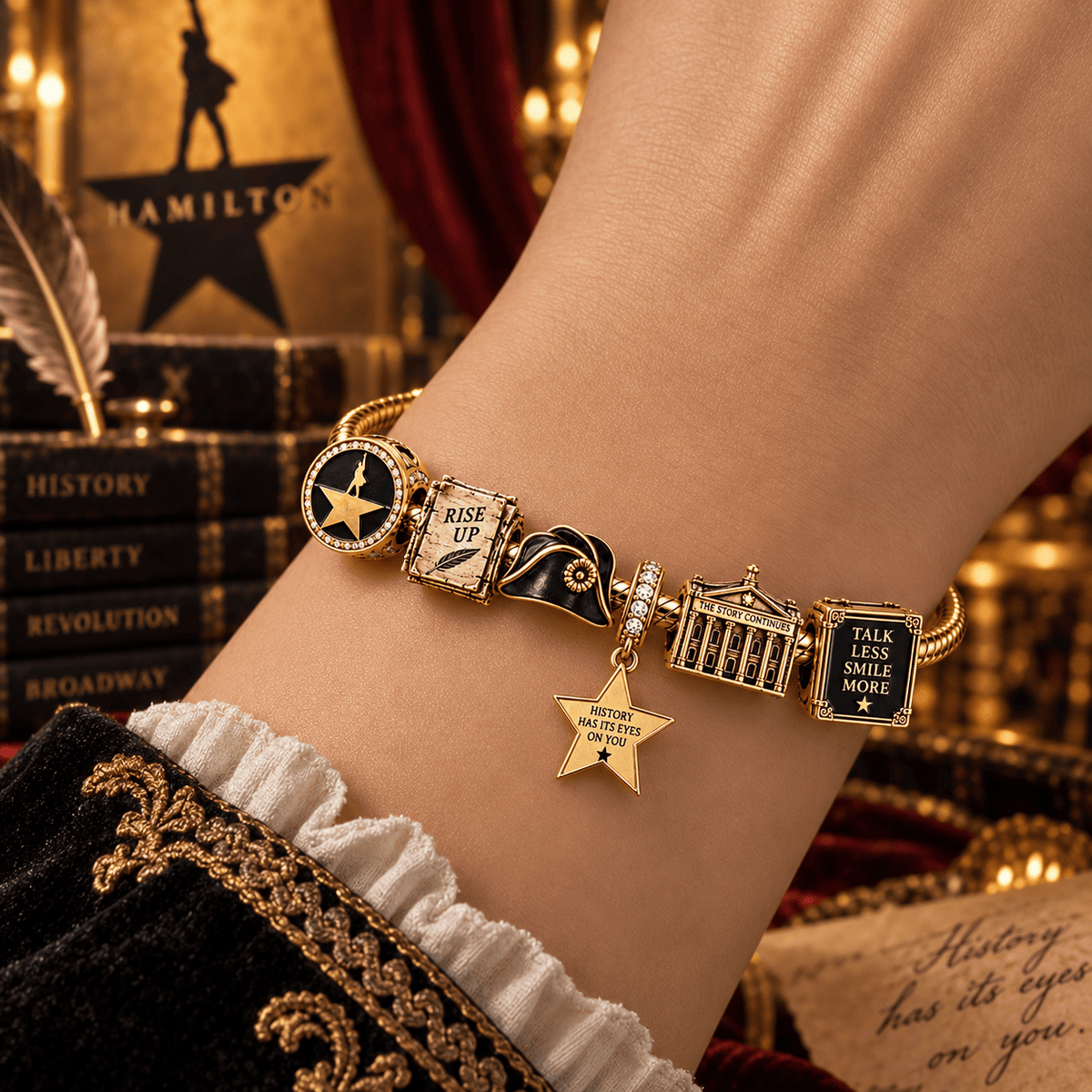 HMT Gold Charm Bracelet Set PTT