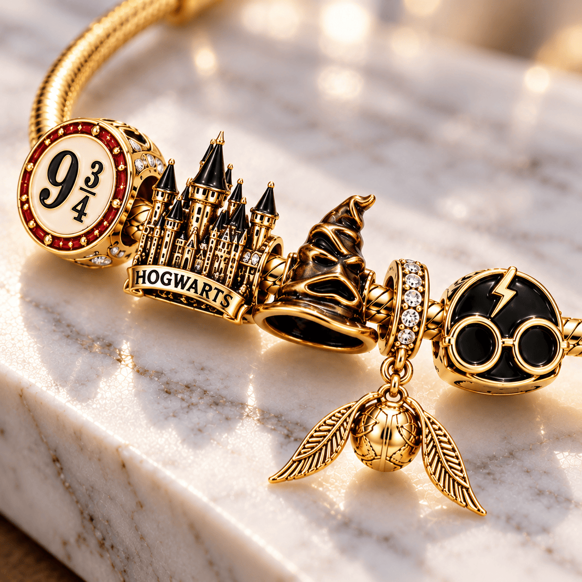 HRP Gold Charm Bracelet Set PTT