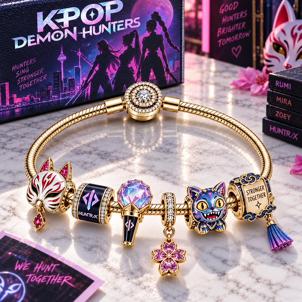 KDH Silver Charm Bracelet Set PTT