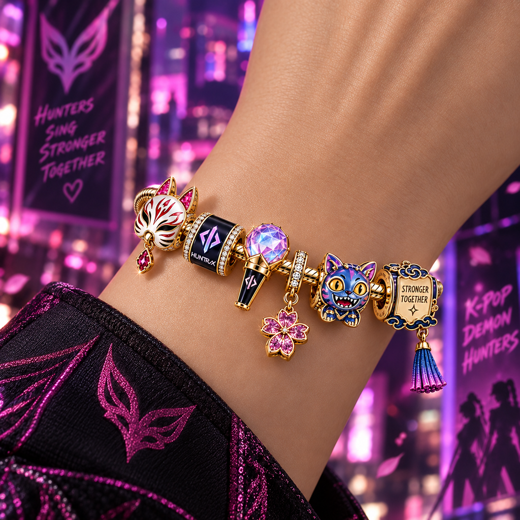 KDH Silver Charm Bracelet Set PTT