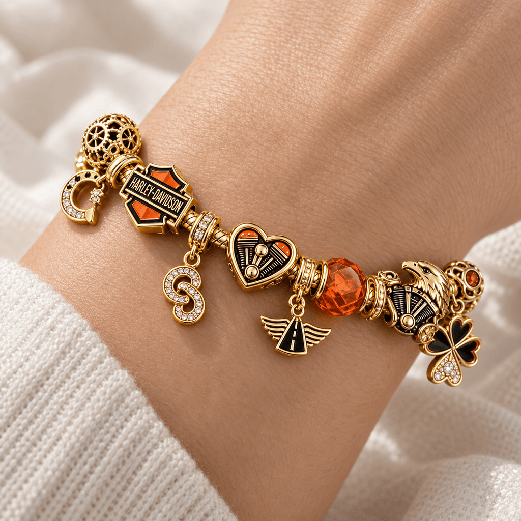 HLDV Gold Charm Bracelet Set PTKL