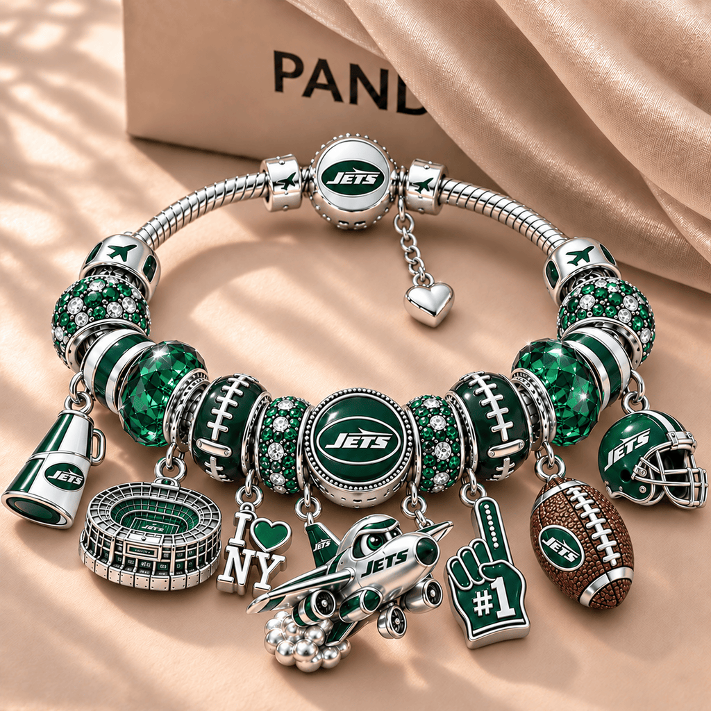NYJ Silver Charm Bracelet Set NTTB