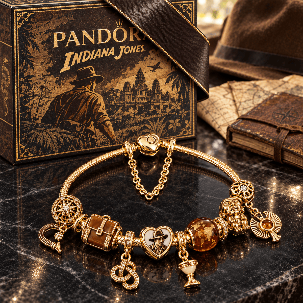 IDJ Gold Charm Bracelet Set PTKL