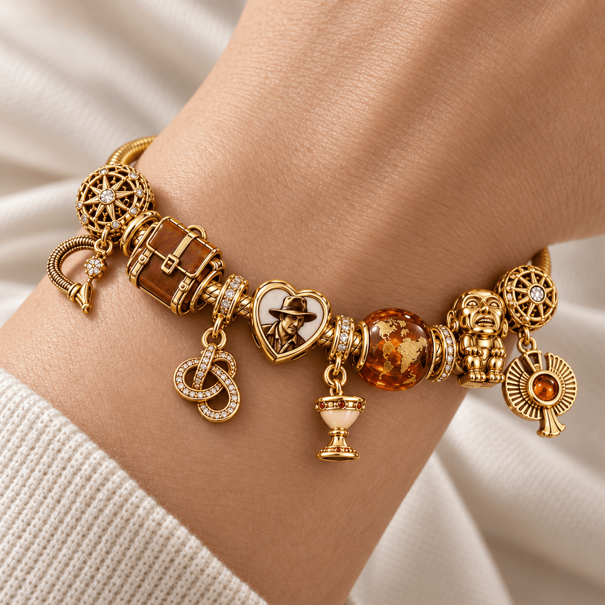 IDJ Gold Charm Bracelet Set PTKL