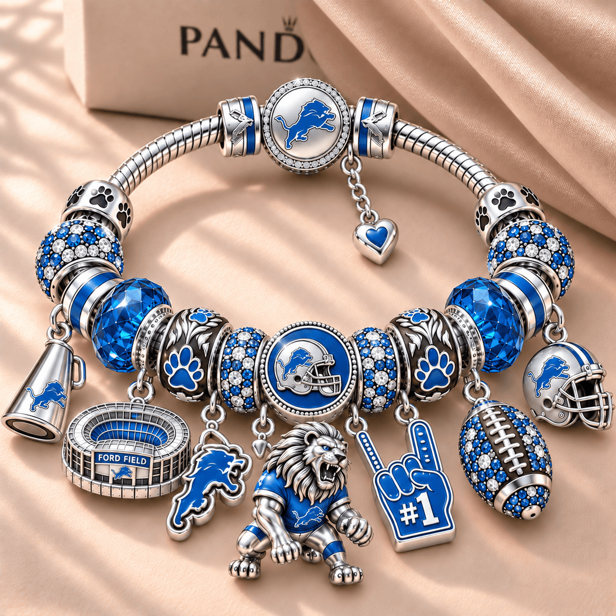 DTL Silver Charm Bracelet Set NTTB