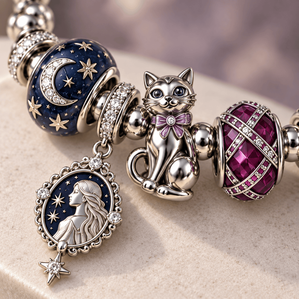 TLSW Silver Charm Bracelet Set NTTB