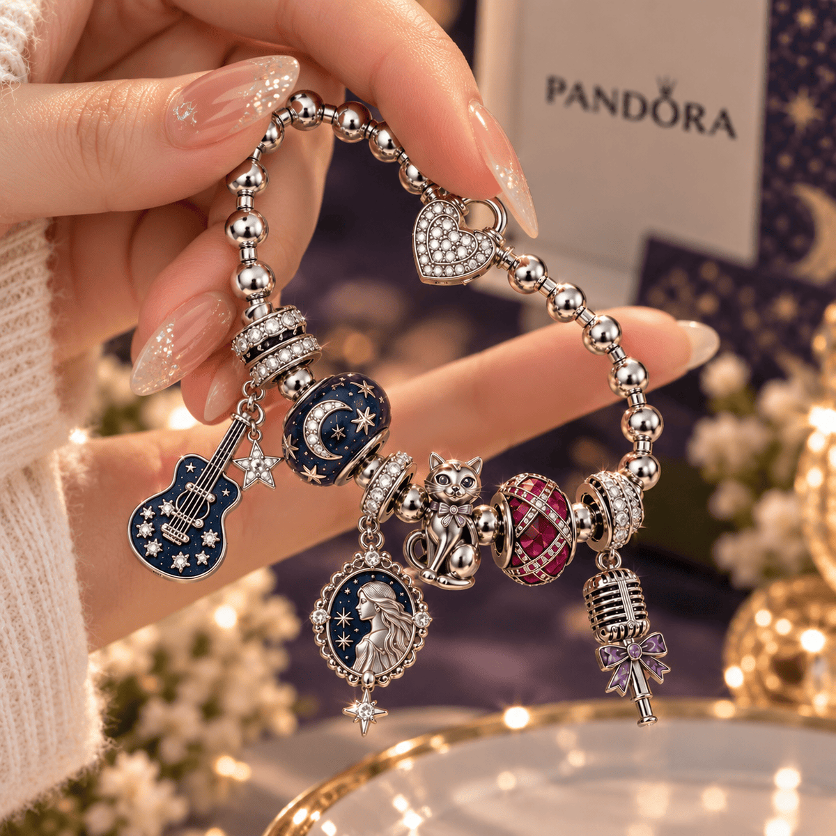 TLSW Silver Charm Bracelet Set NTTB