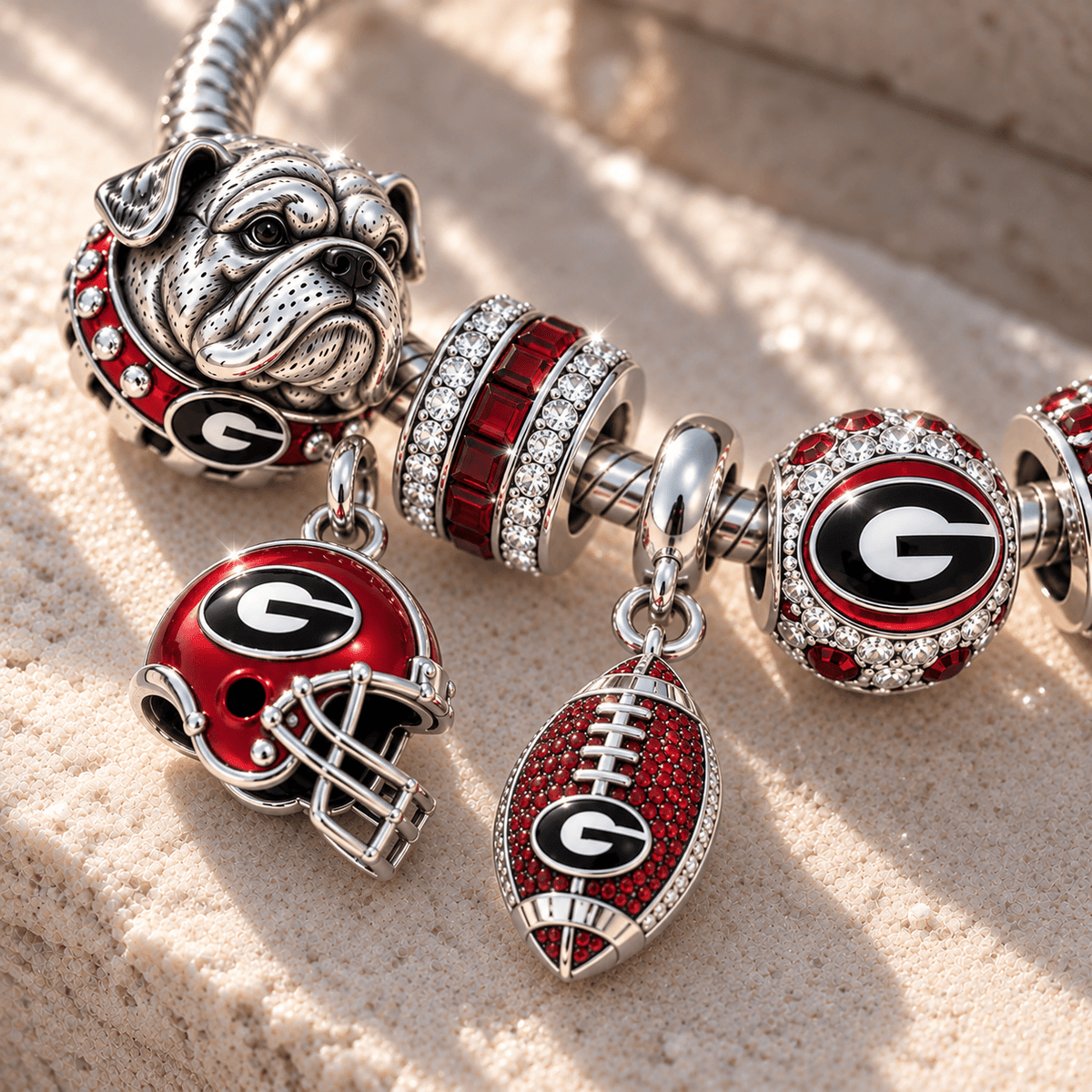 GGBD Silver Charm Bracelet Set NTTB