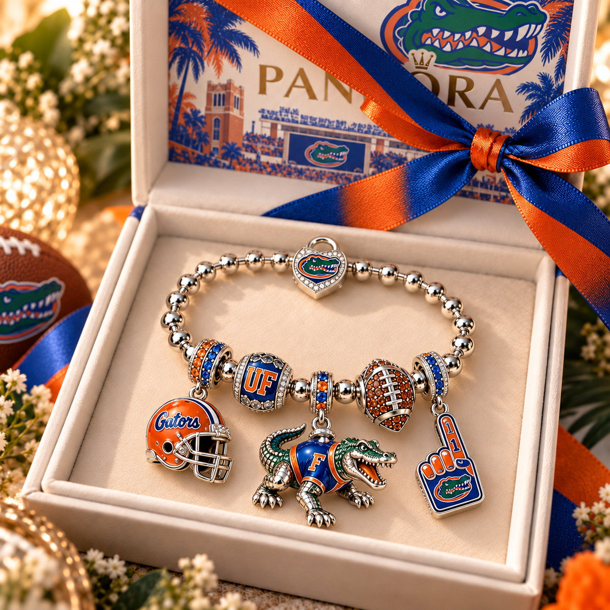FGT Silver Charm Bracelet Set NTTB