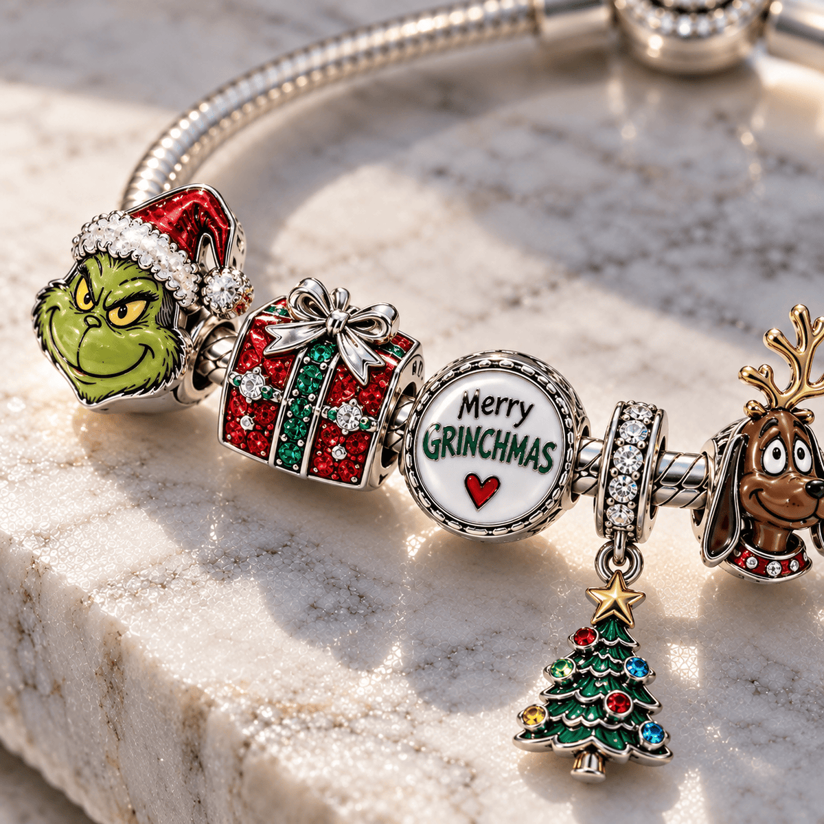 TGR Silver Charm Bracelet Set PTT