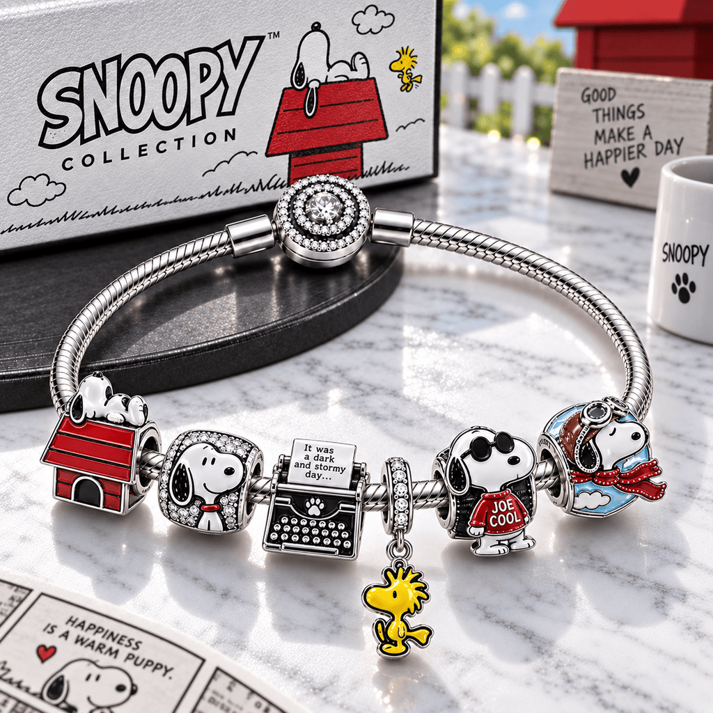 SNPY Silver Charm Bracelet Set PTT
