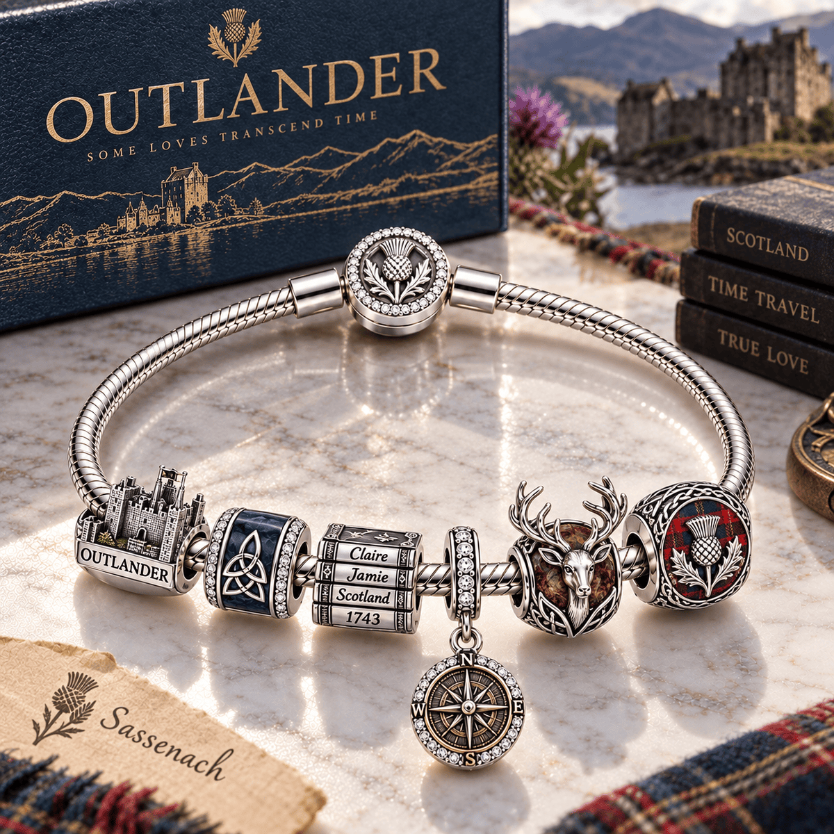 OTL Silver Charm Bracelet Set PTT
