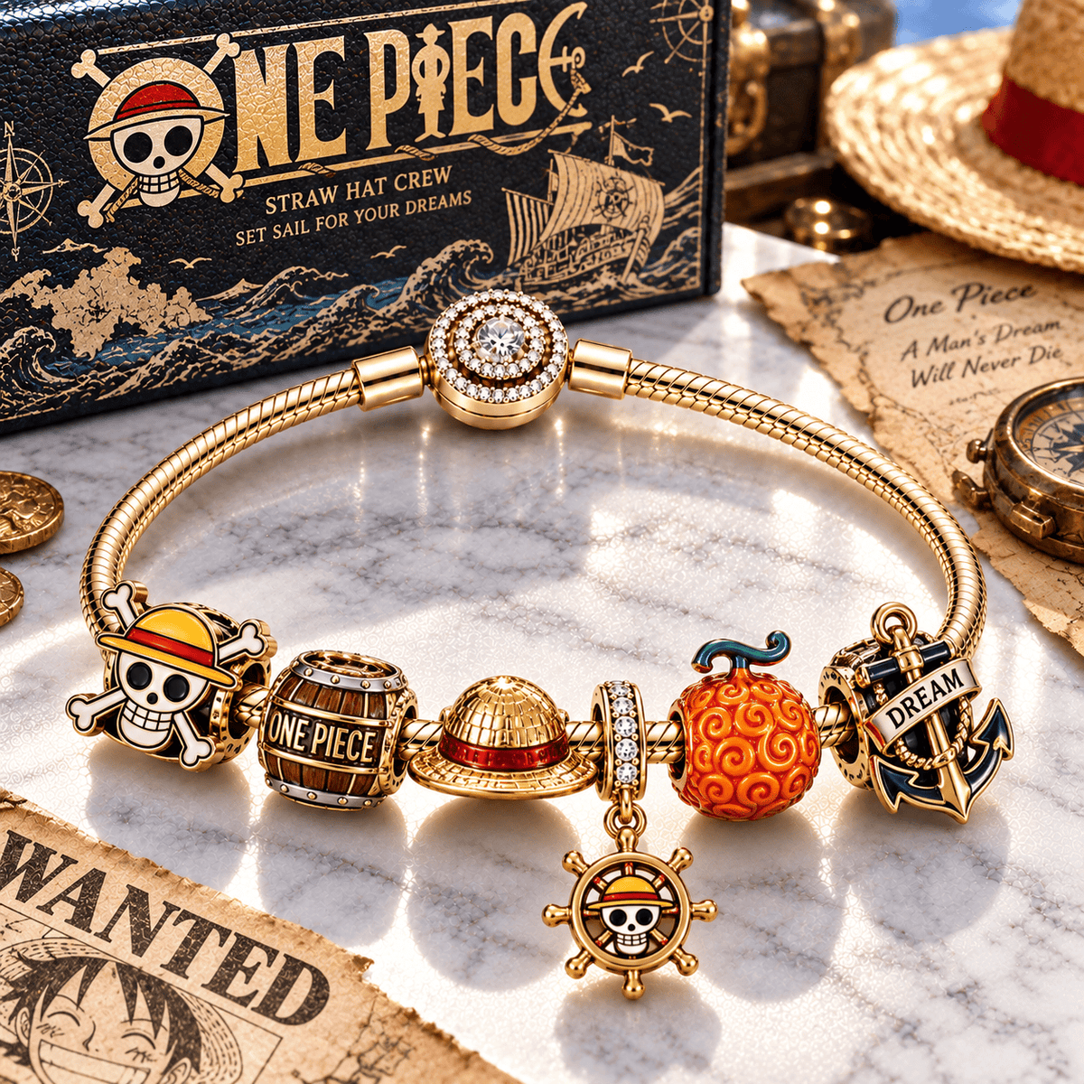 OPC Gold Charm Bracelet Set PTT