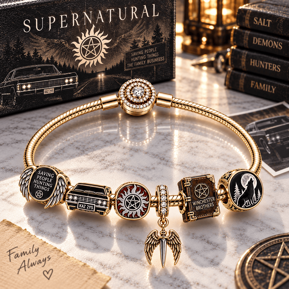 SUNA Gold Charm Bracelet Set PTT