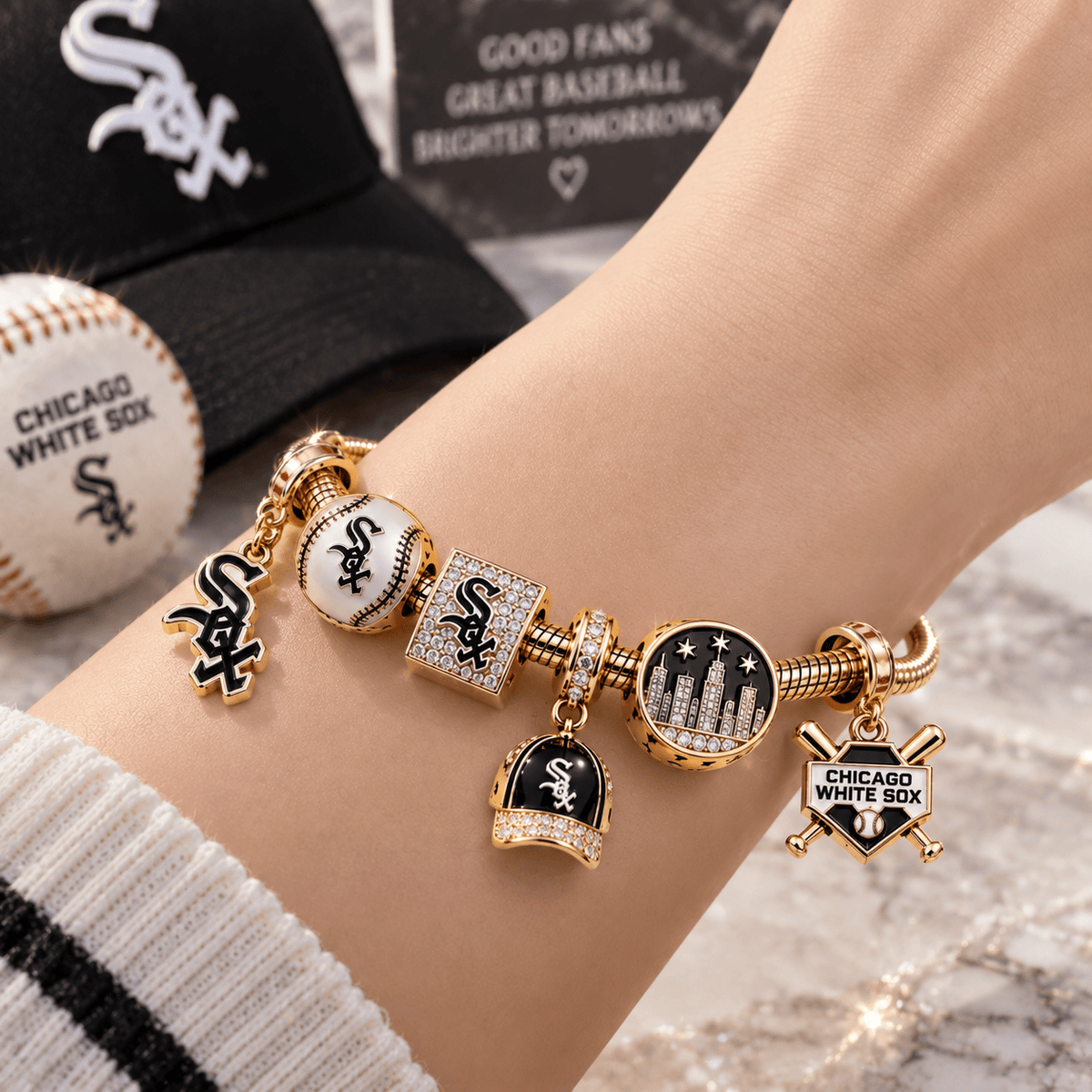 CWS Gold Charm Bracelet Set TTN